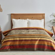 تصویر پتو دو نفره پنبه کاراجاهوم Nina خاکی 