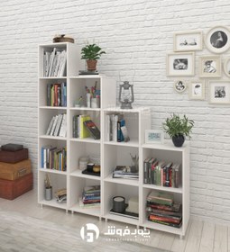 تصویر قفسه کتاب چوبی (MDF) - مدل LB101 