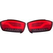 تصویر چراغ عقب اسپرت سایپا تیبا هاچ بک طرح کیا کادنزا قرمز دودی برند نور گستر بسحق 