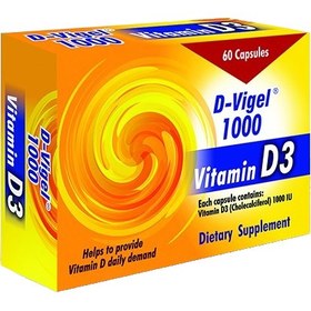 تصویر سافت ژل دی ویژل 1000 واحدی دانا 60 عددی Daana D-Vigel 1000 IU Vitamin D3 Softgels