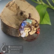 تصویر گردنبند هفت چاکرا مسی 