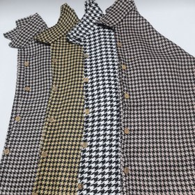 تصویر شکت پشمی تک - سفید مشکی 