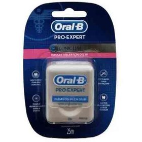 تصویر نخ دندان انگلیسی اورال بی پرو اکسپرت لاین Oral-B Pro Expert مناسب دندان های حساس 25 متر 