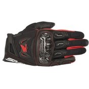 تصویر دستکش موتورسیکلت مردانه و زنانه هوندا SMX 2 موتور سیکلت محافظ کربن هوا مشکی قرمز Alpinestars 
