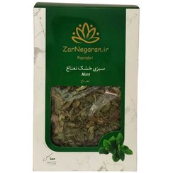 تصویر سبزی خشک نعنا 100 گرمی زرنگاران Zarnegaran dried spearmint leaves 100gr