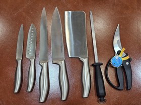 تصویر سرویس چاقوی آشپزخانه 9 پارچه تمام استیل نیولند NewLand NL-2892 