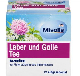 تصویر چای دارویی، چای کبد و صفرا (12 کیسه)، 21 گرم ,Mivolis Arzneitee, Leber & Galle Tee (12 Beutel), 21 g 