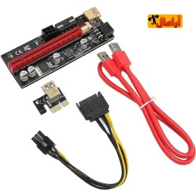 تصویر رایزر کارت گرافیکی تبدیل PCI EXPRESS X1به مدل 009S 