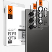 تصویر محافظ لنز دوربین اسپیگن مدل Optik Pro EZ Fit برای Spigen Galaxy S24 Ultra 