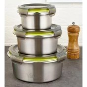 تصویر ظرف غذا یونیک 3عددی گرد مدل KL-19194 