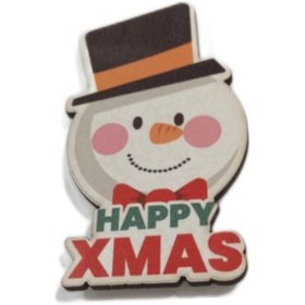 تصویر مگنت رویخچالی کریسمسی طرح آدم برفی 