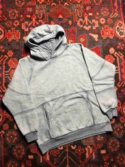 تصویر هودی سنگشور سه نخ پنبه داخل کرکی - طوسی / xl 