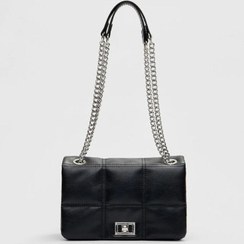 تصویر کیف مشکی استرادیواریوس دوخت چهارخانه مشکی (stradivarius ) 