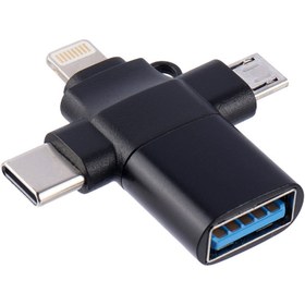 تصویر تبدیل Verity A316 OTG USB3.0 To MicroUSB / Lightning / Type-C Verity A316 OTG USB3.0 To MicroUSB / Lightning / Type-C Adapter