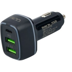 تصویر شارژر فندکی تسکو مدل TCG35 با کابل تبدیل MicroUSB TSCO TCG 35 PD Car Charger