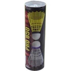 تصویر توپ بدمينتون 3 عددي سفيد PRO 