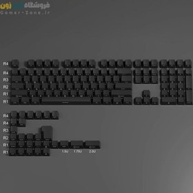 تصویر مجموعه کامل کیکپ چاپ جانبی کیبورد مکانیکال مدل Side Print PBT Double Shot Keycaps Full Set 