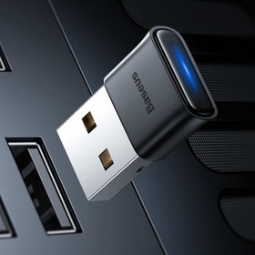 تصویر دانگل بلوتوث USB بیسوس مدل BA04 ZJBA000001 اصل Baseus Bluetooth Receiver Adapter ZJB0000001