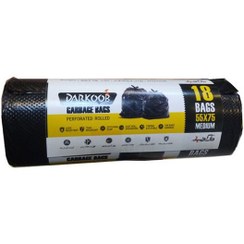 تصویر کیسه زباله رولی پرفراژدار متوسط 18 برگی دارکوب Darkoob Medium Garbage Bags 18 piece package