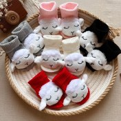تصویر جوراب نوزادی کبریتی عروسکی ببعی 