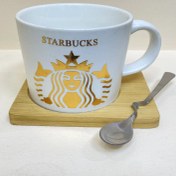 تصویر فنجان زیر چوبی استارباکس 