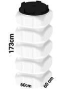 تصویر مخزن 500 لیتری سه لایه مکعب ایستاده هرمز برکه 500 liter cobic water thank