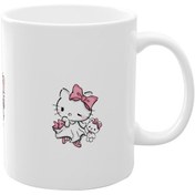 تصویر ماگ طرح هلو کیتی با گل 