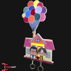 تصویر جاکلیدی دیواری چوبی و رزینی انیمیشن UP 