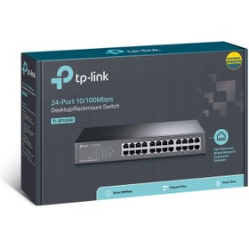 تصویر سوئیچ 24 پورت TL-SF1024D رکمونت و دسکتاپ تی پی لینک TP-Link TP-LINK TL-SF1024D 24-Port Rackmount/Desktop Switch