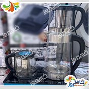 تصویر چای ساز فوما مدل FU-2053 دو قوری استفاده بصورت روهمی و کنارهمی ا Fuma tea maker model FU-2053 Fuma tea maker model FU-2053