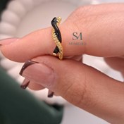 تصویر انگشتر میناکاری طرح گره کد ۰۹۳ 