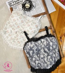 تصویر کراپ تاپ زنانه مدل دیزنی مروارید دار کد ۴ 