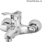 تصویر شیر حمام قهرمان مدل آبشار ۲ رنگ کروم 