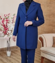 تصویر مانتو شلوار کتی کرپ مرویجت کد ۵۹۵ 