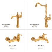 تصویر سری شیرآلات اهرمی شیهاب مدل فیروزه ا Shihab faucets golden Firouzeh Shihab faucets golden Firouzeh