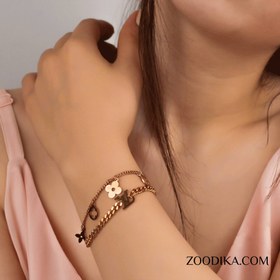 تصویر دستبند زنانه استیل طرح لویی ویتون کد AAD-102 