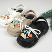 تصویر کراکس و دمپایی ساحلی زنانه مدل بنیتا BENITA کفی EVA رنگ سفید جنس سیلیکونی NICE 