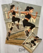 تصویر ست زیر انداز و حوله دستی و‌ شوز بگ کد 0141 