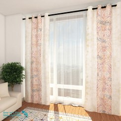 تصویر پرده طرح مراکش نارنجی برند پرووال مدل cu5-18 