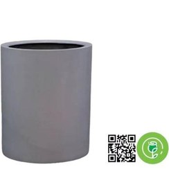 تصویر گلدان فایبرگلاس مدل سیلندری قطردهانه 50 ارتفاع 40 باضمانت کتبی تعویض 