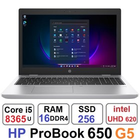 تصویر لپ تاپ استوک Core i5 نسل هشت HP 650 G5 رم 16 هارد SSD 256 HP PROBOOK 650 G5 i7 8650U 16G 256GB RADEON 2G 15