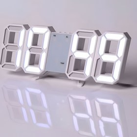 تصویر ساعت دیجیتال رومیزی مدل سه بعدی - صورتی 