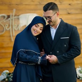 تصویر لباس عروس عقدی محضری ست زیبای گلبهی کرم سفید شیری آبی آسمانی 