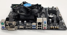 تصویر باندل گیمینگ نسل 9 H310 GIGABYTE/ASUS و i3 9100 و 8 گیگ رم و فن 