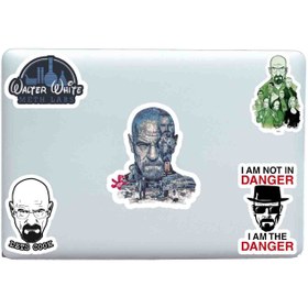 تصویر استیکر لپ تاپ و موبایل استیکریا طرح سریالی بریکینگ بد کد ImdbSt5007 مجموعه 16 عددی Breaking Bad Sticker Pack Code ImdbSt5007