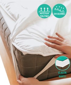 تصویر محافظ تشک ضد آب با باند کشی و دوخت دار برند caretex Quilted Elastic Band Water Liquid Proof Mattress Protector Mattress Protector