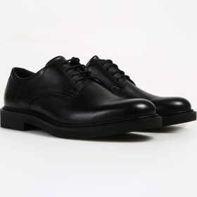 تصویر کفش های کژوال سیاه مردانه MEN Black Leather Classic Shoe Metropole London Santiago Ecco 