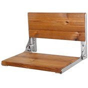 تصویر صندلی حمام تاشو استیل و ترمووود 