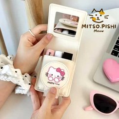 تصویر کیف آرایشی آینه دار جیبی 