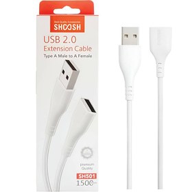 تصویر کابل افزایش طول USB طول 30 سانتیمتر SHOOSH SH501 SHOOSH SH501 30cm USB extension cable